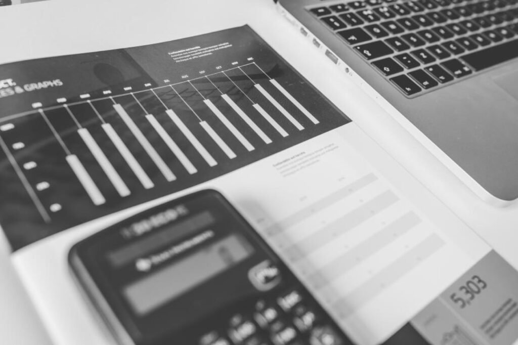 Calculadora usada para planejar o orçamento